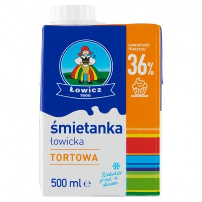 Śmietanka 36% Łowicka UHT Łowicz 500g