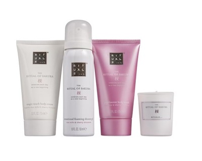 RITUALS Sakura Gift Set pianka krem peeling świeca KWAT WIŚNI zestaw wiśnia