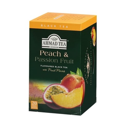 Ahmad Tea Herbata Czarna Peach & Passion Fruit 20 kopertek