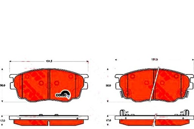 КОЛОДКИ ТОРМОЗНЫЕ MAZDA ПЕРЕД 6 1,8 02-13 TRW