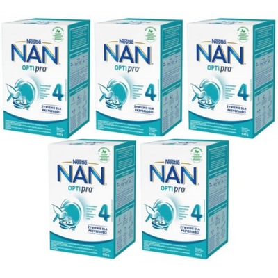 NESTLE NAN OPTIPRO 4 Mleko modyfikowane 650g x 5