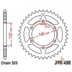 ЗУБЧАТКА ЗАДНЯЯ JT 46-ZĘBÓW KAWASAKI ZR 750 1991-99