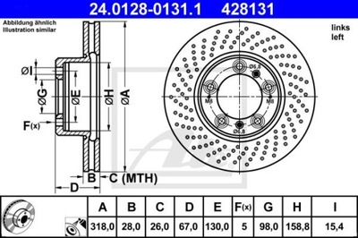 ДИСК HAM. PORSCHE P. 911/BOXSTER/CAYMAN 3,2-3,6