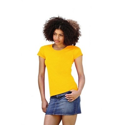 KOSZULKA DAMSKA Fruit of The Loom T-SHIRT DAMSKI Yellow L