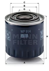 FILTRO ACEITES MANN WP914  