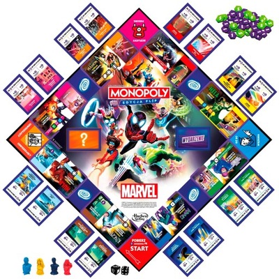 Gra MONOPOL planszowa Marvel Monopoly F9931 POLSKA WERSJA