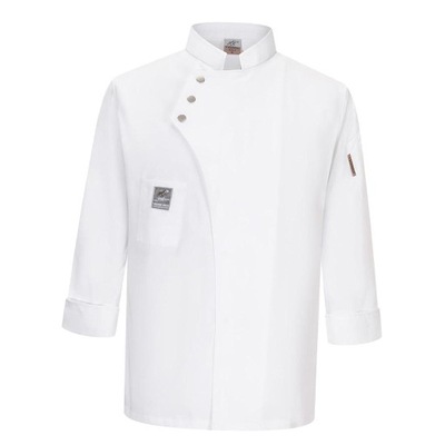Koszula kucharska z długimi rękawami i ramionami w kolorze białym XXL
