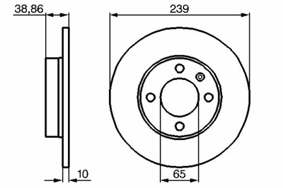 BOSCH DISKAI STABDŽIŲ 2SZT. PRIEK. GAL. AUDI 100 C1 50 80 B1 80 B2 