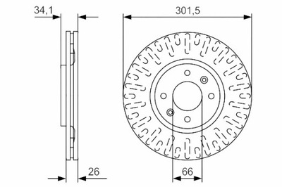 BOSCH DISCOS DE FRENADO 2SZT. PARTE DELANTERA DS DS 3 CITROEN C4 GRAND PICASSO I  