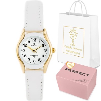 Zegarek na komunię dla dziewczynki PERFECT (kolory)+puszka