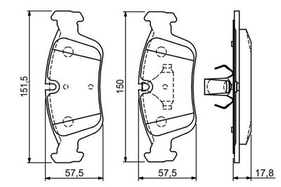 BOSCH 0 986 494 015 TRINKELĖS STABDŽIŲ 