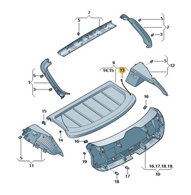 ТРОС ВИЛКИ БАГАЖНИКА CUPRA FORMENTOR 5FF8634479B9