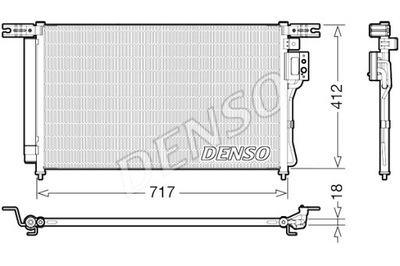 DENSO КОНДЕНСАТОР КОНДИЦИОНЕРА HYUNDAI SANTA FE II 2.2D 2.7 03.06-12.09