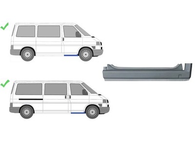 Поріг ремкомплект поріг права pod przed. двері pvw76006er фото №1