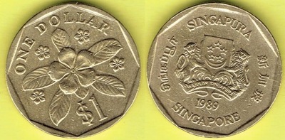 Singapur 1 Dollar 1989 r.