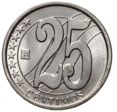 Wenezuela - moneta - 25 Centimos 2007 - Maracay - MENNICZA - UNC
