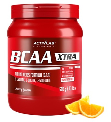 ActivLab BCAA Xtra leucyna glutamina 500g orange