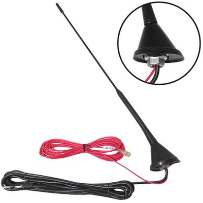 ANTENA DE AUTOMÓVIL DE TECHO ZE WZMACNIACZEM 41CM M5 5MM VAG VW AUDI SKODA  