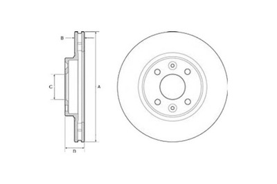 Delphi тормозные диски тормозные 2szt citroen jumpy dacia l фото №1