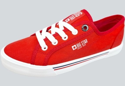 Big Star trampki damskie czerwone buty HH274061 40