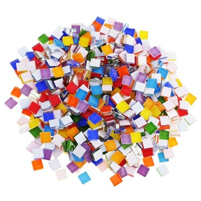 390x Tessera z kwadratową mozaiką szklaną w różnych kolorach do tworzenia mozaiki