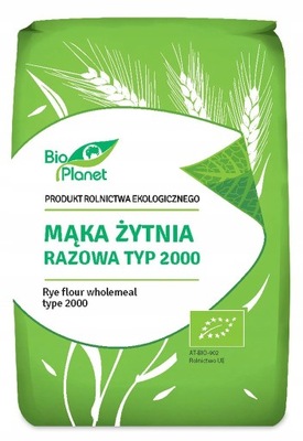 EKOLOGICZNA MĄKA ŻYTNIA RAZOWA typ 2000 BIO PLANET