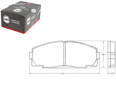 A.b.s. тормозные колодки тормозной. toyota hiace 84- фото №1