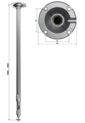 UCHWYT WSPORNIK TELESKOPOWY 1.5 m - 3 m 1/4"