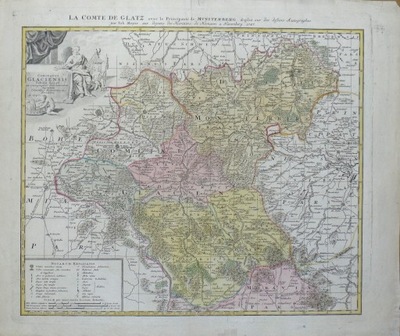 Mapa hrabstwa kłodzkiego 1747