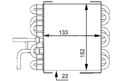 MAHLE RADUADOR COMBUSTIBLES MERCEDES C W203 2.2D 05.00-02.07  