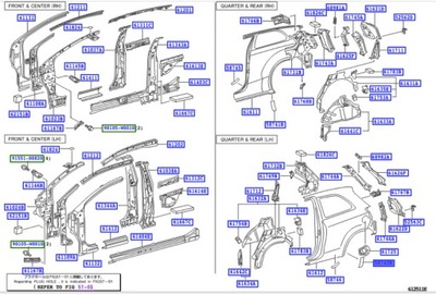 Toyota Yaris 2005-2011 OE 58742-0D030 protektor 