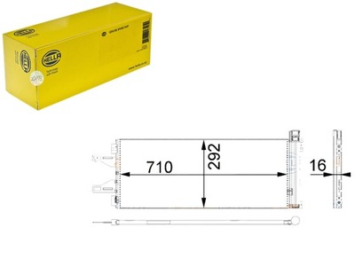 HELLA КОНДЕНСАТОР РАДИАТОР КОНДИЦИОНЕРА