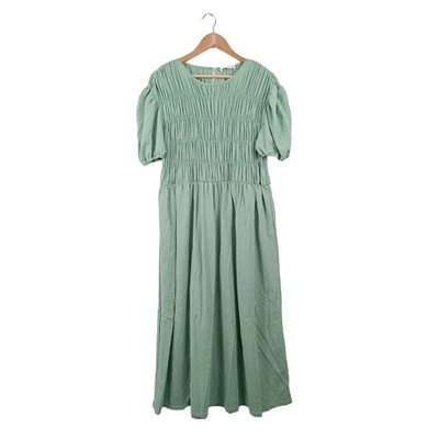 MANGO Sukienka z krótkim rękawem zielony