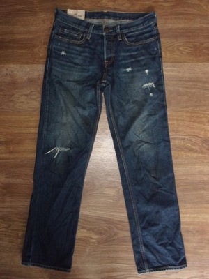 HOLLISTER SPODNIE JEANSY DZIURY 31/30 W31 L30