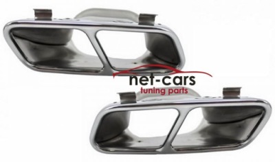 Насадки mercedes w176 c117 a45 cla45 amg хром фото №1