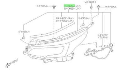 Лампа фара led правий subaru legacy outback оригінал 2020- фото №1