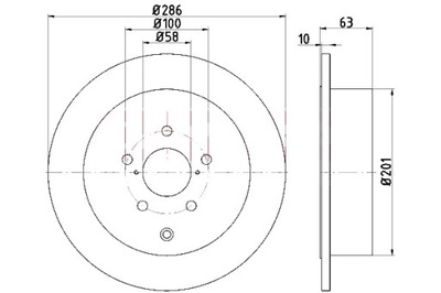 KAMOKA DISCOS DE FRENADO 2SZT. PARTE TRASERA SUBARU FORESTER 08- IMPREZA  