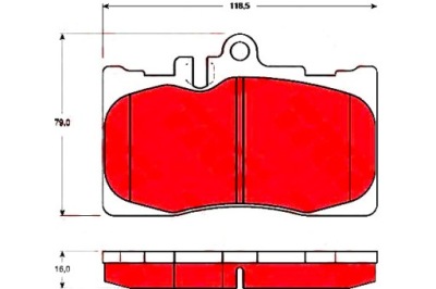 Trw тормозные колодки тормозные lexus перед ls 430 00-06 trw фото №1
