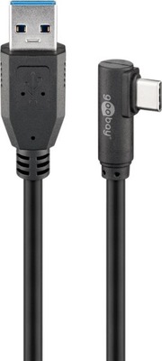 Kabel USB-C - USB 3.2 Gen1 KĄTOWY Goobay 1,5m