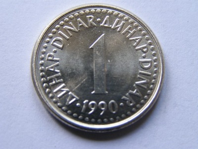 JUGOSŁAWIA 1 DINAR 1990 ROK BCM !!!!!!!!!!!!! 1240