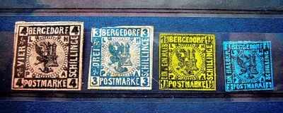 Bergrdorf 1861 ,1/2,1i1/2,3,4 Schylling ,4szt.RRR