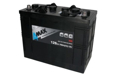 АКУМУЛЯТОР 4MAX 12V 125AH/750A HD P+