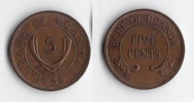 UGANDA 1966 5 CENTS