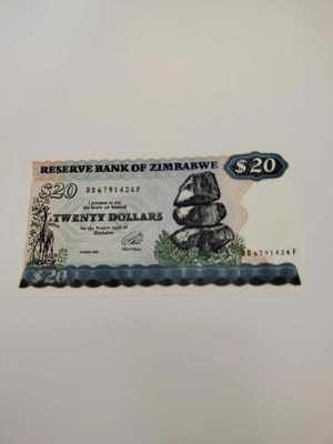 Zimbabwe - 20 Dolarów - 1994 - UNC