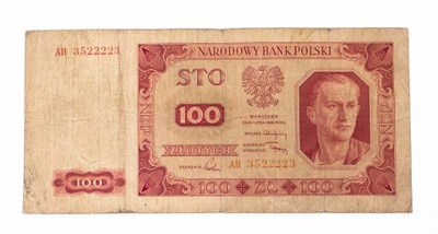 PRL (1944 - 1989), 100 ZŁOTYCH 1.07.1948,seria AH.