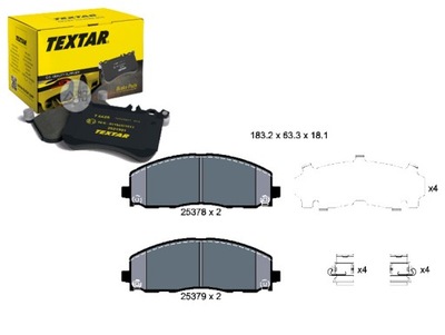 INC PADS BRAKE CHRYSLER DODGE FIAT JEEP LANCIA VOLKSWAGEN  