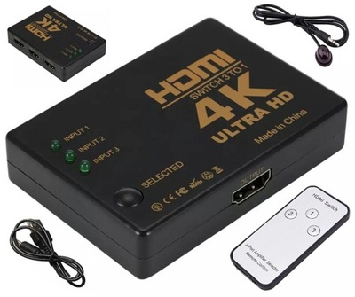 SUMATOR HDMI SWITCH HDMI FULL HD Z PILOTEM 3/1