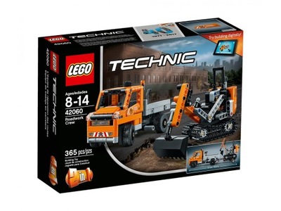 NOWE LEGO 2W1 Technic 42060 EKIPA ROBÓT DROGOWYCH WYWROTKA KOPARKA UNIKAT