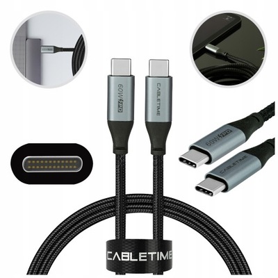 AUDA Kabel USB-C typ-C Quick Charge 4.0 PD 60W 1m