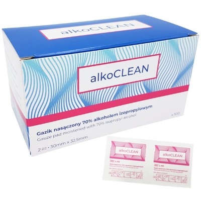 Gazik alkoCLEAN dezynfek narzędzi/rąk/skóry alk70%